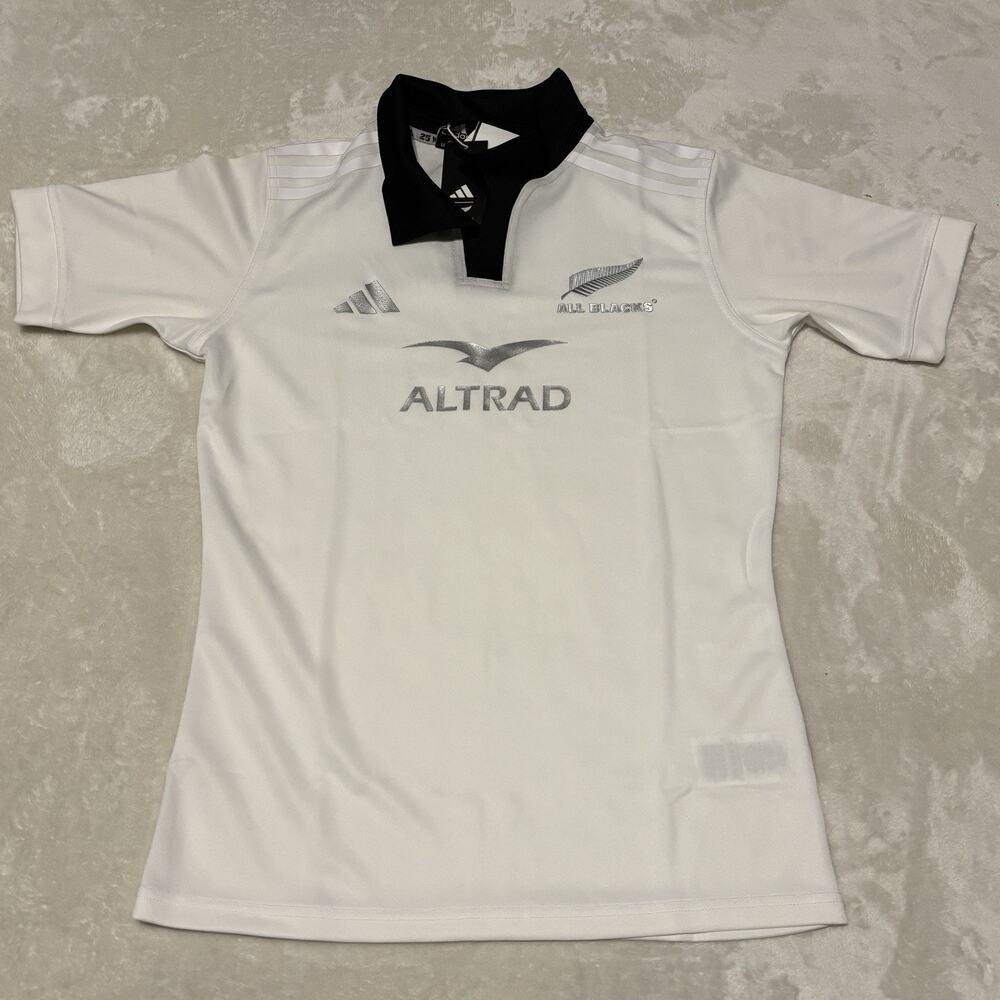 Adidas Mens Small Black New Zealand Rugby Polo All Blacks Altrad Short Sleeve